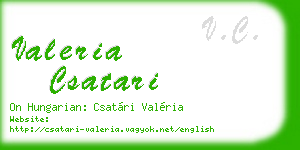 valeria csatari business card